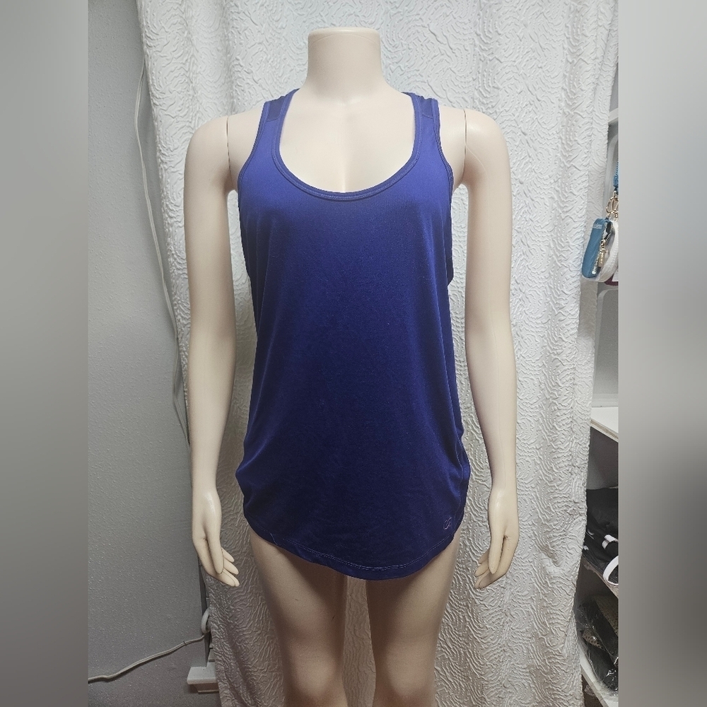 Blue and Purple Sleeveless Relaxed Tank Top